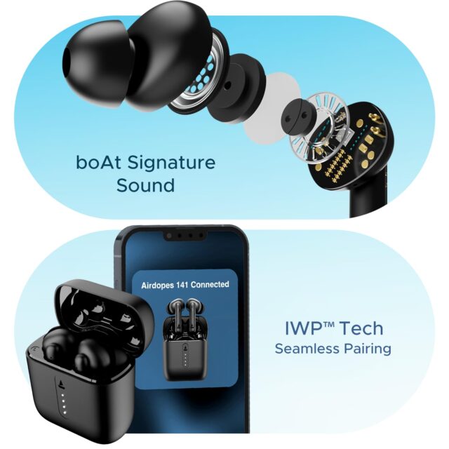 boAt Airdopes 141 Bluetooth Truly Wireless in Ear Ear Buds - Image 3