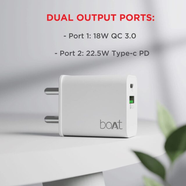 boAt WCDV 22.5W Dual Port Charger with 22.5W Power Delivery Support - Image 5