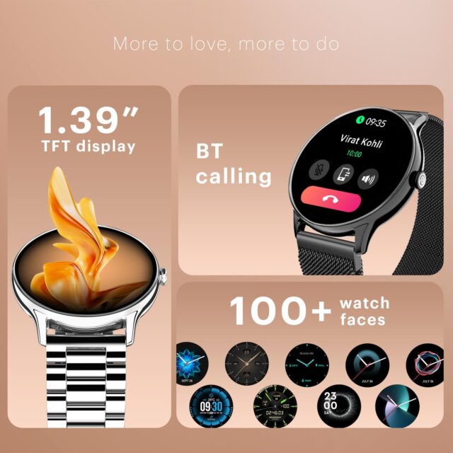 Noise Twist Go Round dial Smartwatch with BT Calling, 1.39" Display, Metal Build, 100+ Watch Faces, IP68, Sleep Tracking, 100+ Sports Modes, 24/7 Heart Rate Monitoring - Image 6